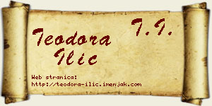 Teodora Ilić vizit kartica